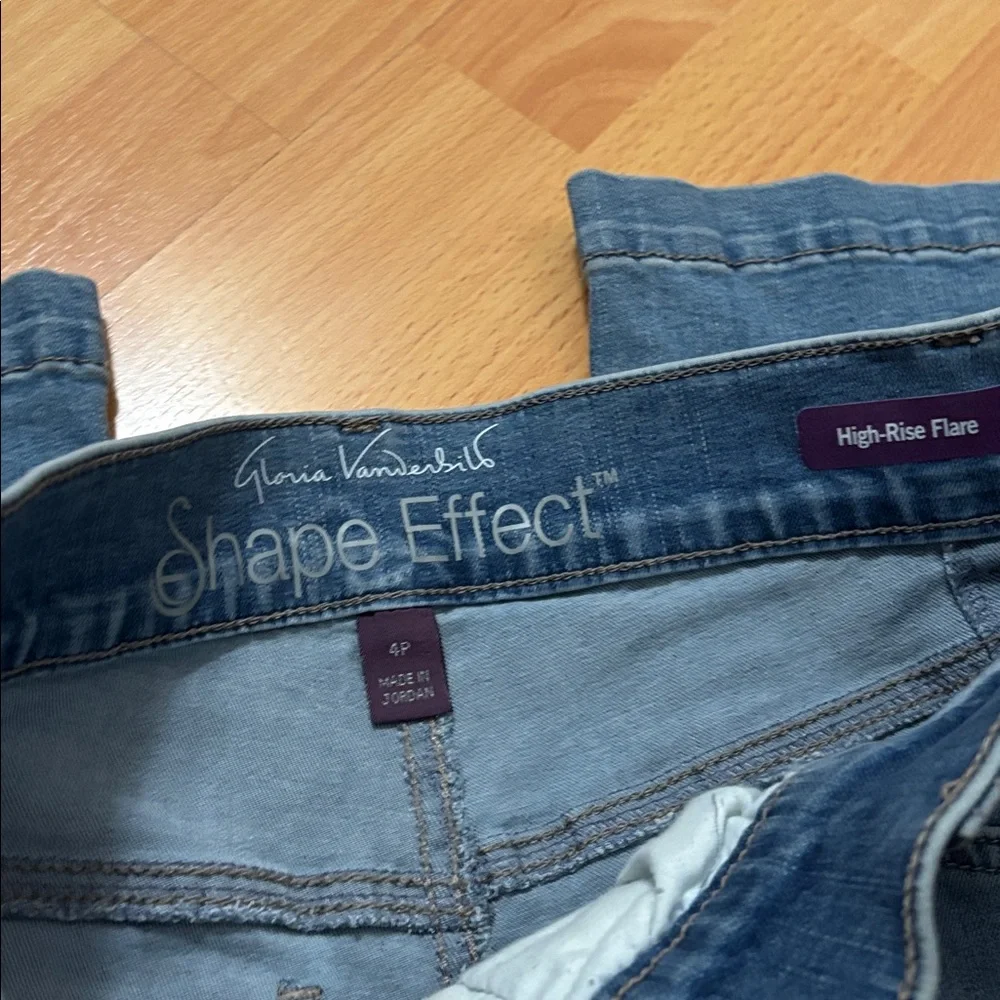 Gloria Vanderbilt Light Blue High Rise Flare Jeans Size 4P - Picture 2 of 12